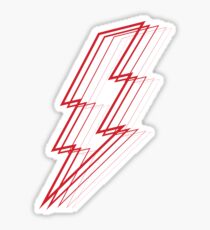 Red Lightning Sticker