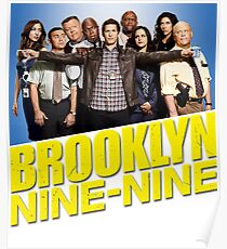 Brooklyn Nine Nine 99 - Cast and Logo Poster