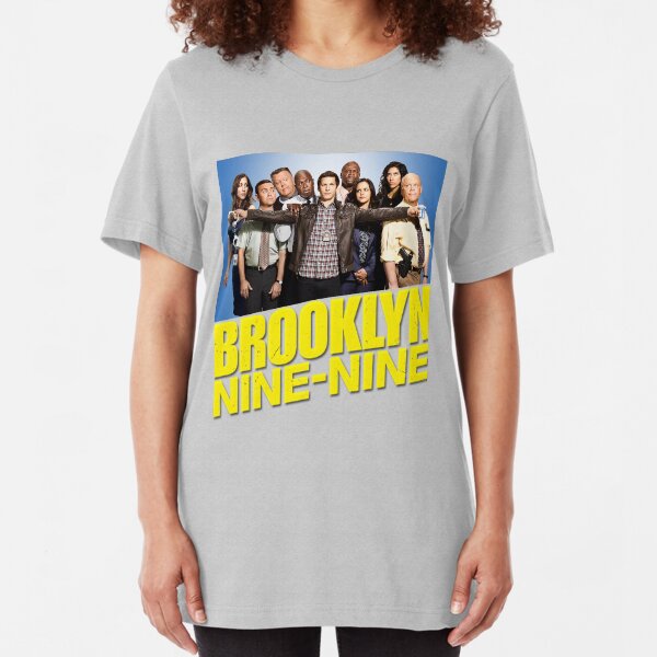 Brooklyn Nine Nine 99 - Cast and Logo Slim Fit T-Shirt