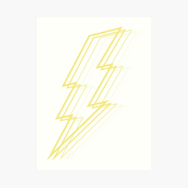 Yellow Lightning Art Print