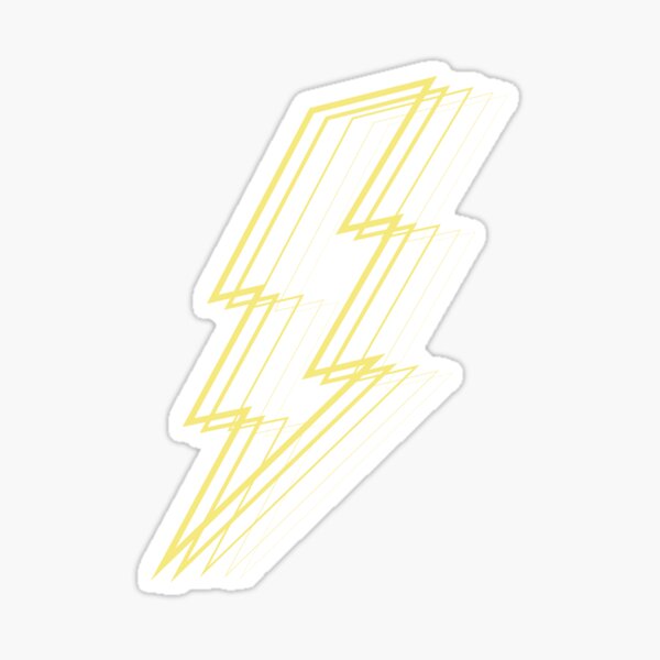 Yellow Lightning Sticker