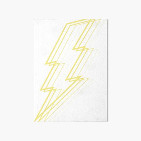 Yellow Lightning Art Board Print