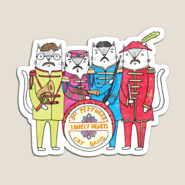 Item preview, SGT Peppurr's Lonely Hearts Cats Band designed and sold by KatieRubyMiller.