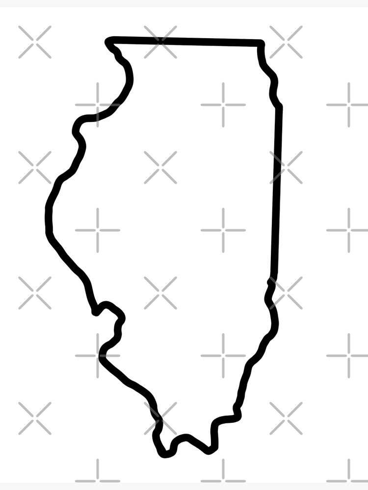 Illinois State Outline Poster
