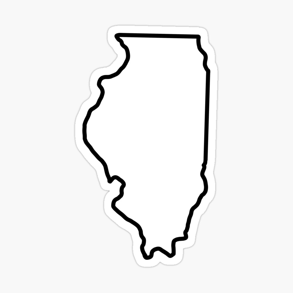Illinois State Outline Poster