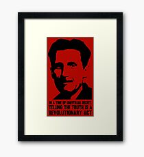Wahrheit ist revolutionär - George Orwell Gerahmtes Wandbild