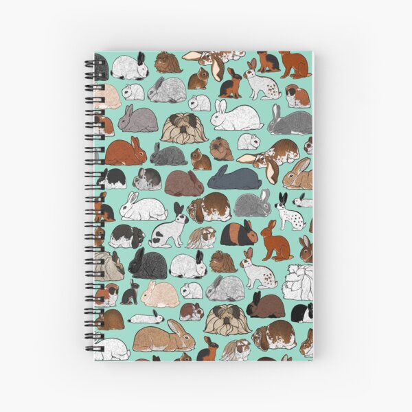Rabbit Breeds Textile / ARBA Rabbit Breeds Show Rabbit Bunny Holland Lop Netherland Dwarf Lionhead French Lop Mini Lop Flemish Giant English Lop Beveren Angora Bunny Spiral Notebook