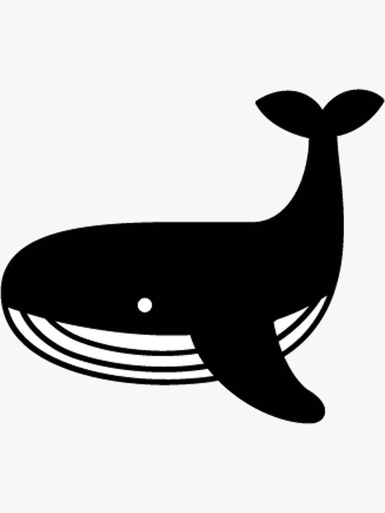 "Big Whale Silhouette Icon" Sticker By AaronIsBack | Redbubble