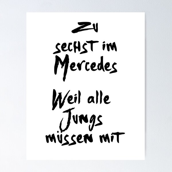 Item preview, TO SIX IN MERCEDES WITHOUT MY TEAM 187 MUSIC LYRIC TEXT designed and sold by deificusArt.