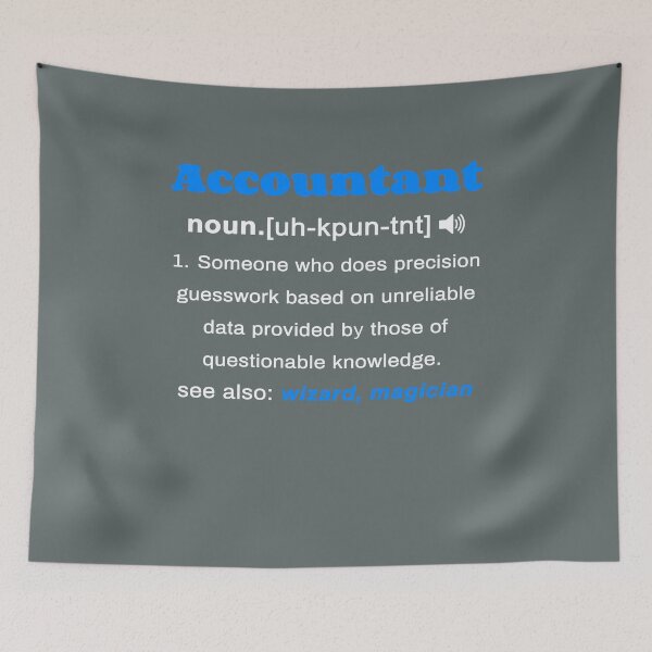 Item preview, Acountant definition blue text designed and sold by Scoopivich.