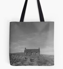 Cottage at Loch Meallbrodden, monochrome. Tote Bag