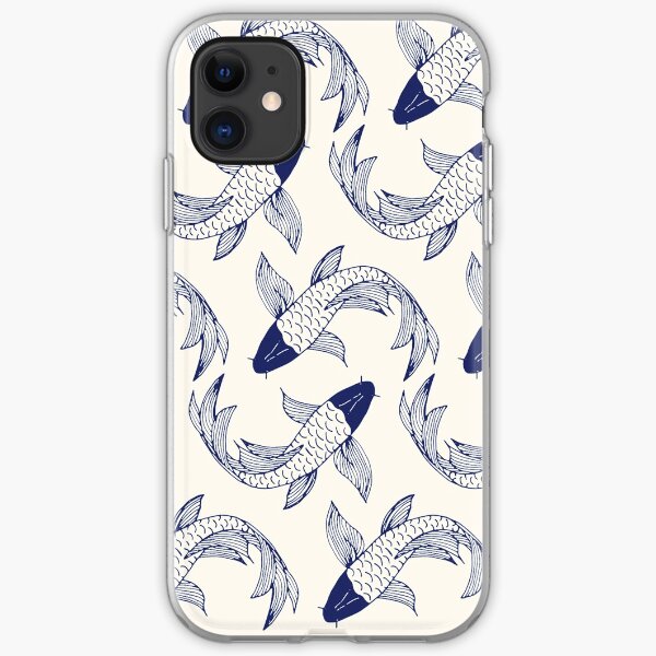 Japanese Koi Fish Pattern iPhone Soft Case