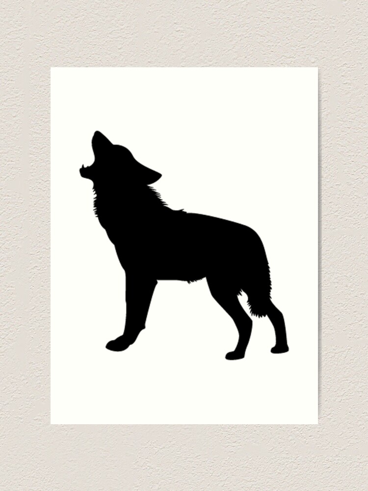 Howling Wolf Silhouette Art Print By ronisback Redbubble