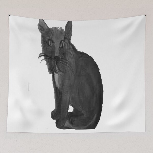 Item preview, A gray cat designed and sold by BellsPainting.