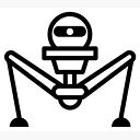 Evil Robot Icon Poster By ronisback Redbubble