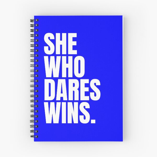 Item preview, She who dares wins bold white text designed and sold by Scoopivich.