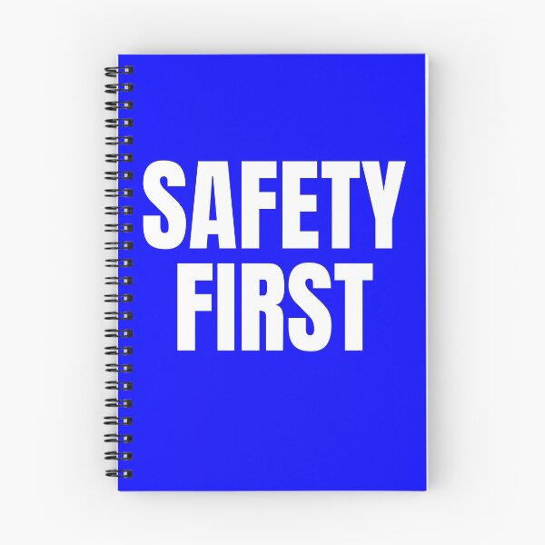 Item preview, safety first bold white text designed and sold by Scoopivich.