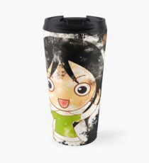 Girl happy laughing watercolor painted Travel Mug