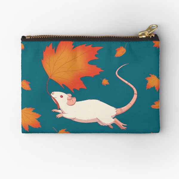 Autumn Leaves (white) Zipper Pouch