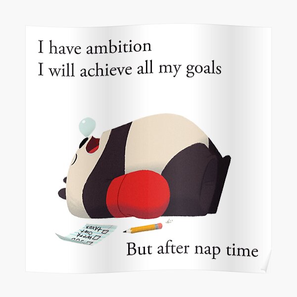 Ambition Panda Poster