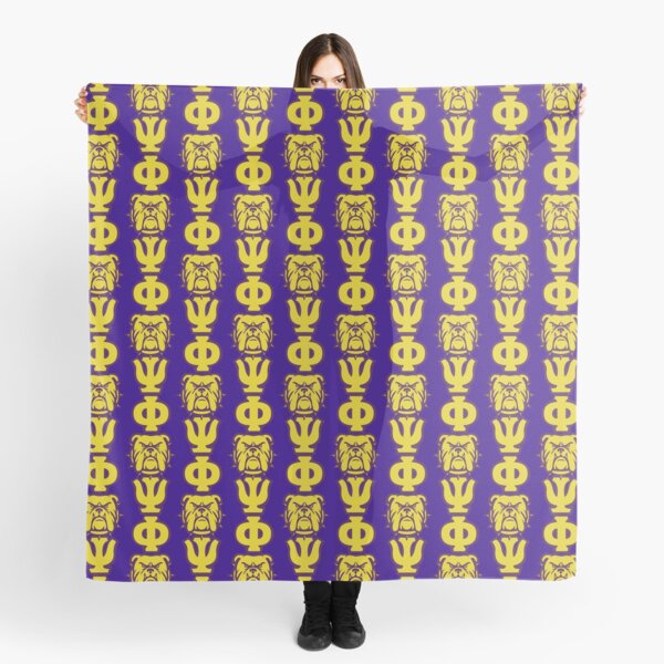 Que Dog Omega Purple Gold Atomic Psi Phi Scarf