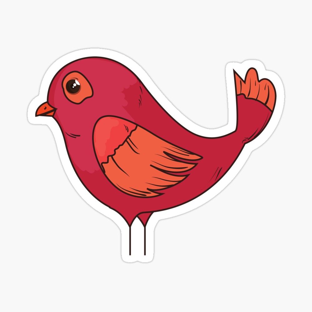 Camiseta para niños «Pájaro rojo simple de dibujos animados» de  SpacemanSam13 | Redbubble