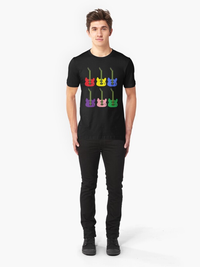 Alternate view of Rainbow Guitar Slim Fit T-Shirt