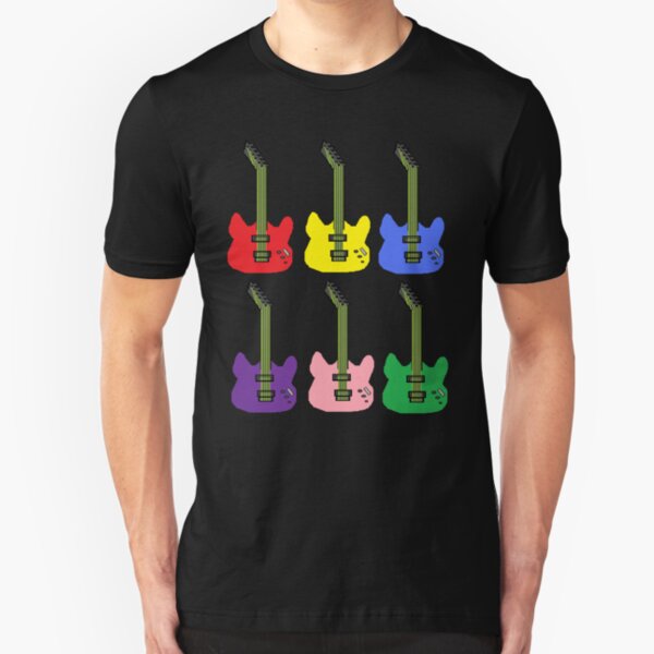 Rainbow Guitar Slim Fit T-Shirt