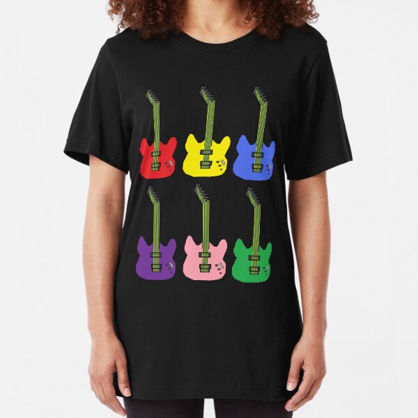 Rainbow Guitar Slim Fit T-Shirt