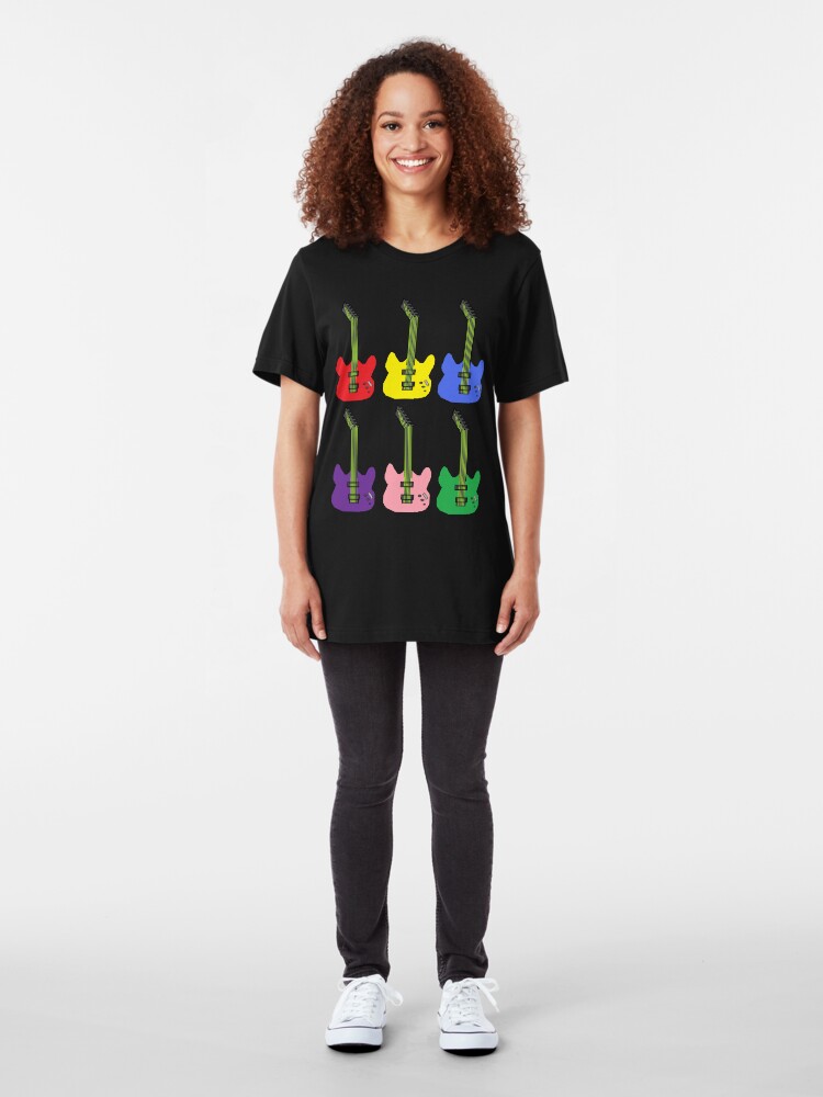 Alternate view of Rainbow Guitar Slim Fit T-Shirt