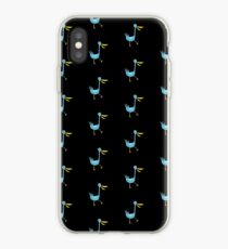 Tall Happy Blue Duck iPhone Case