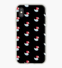 Pretty White and Blue Duck iPhone Case