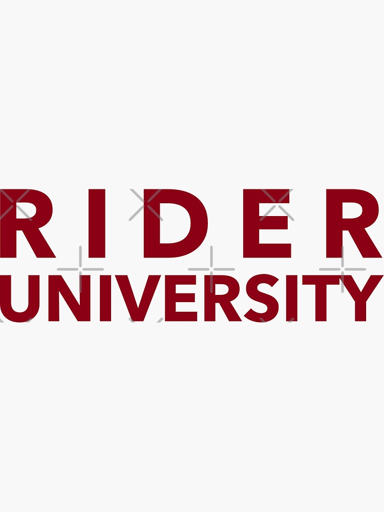 "Rider University" Sticker for Sale by danielleblack04 Redbubble
