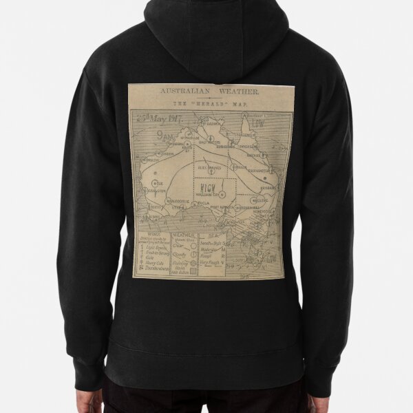 Australian Weather Map 25 May 1917 Pullover Hoodie