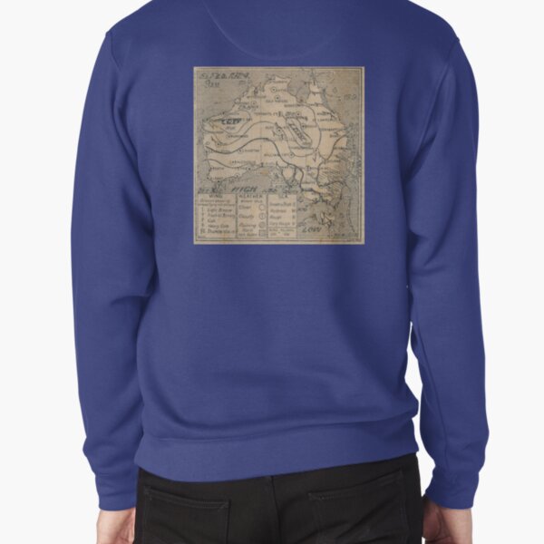 Australian Weather Map 5 February 1924 Pullover Sweatshirt