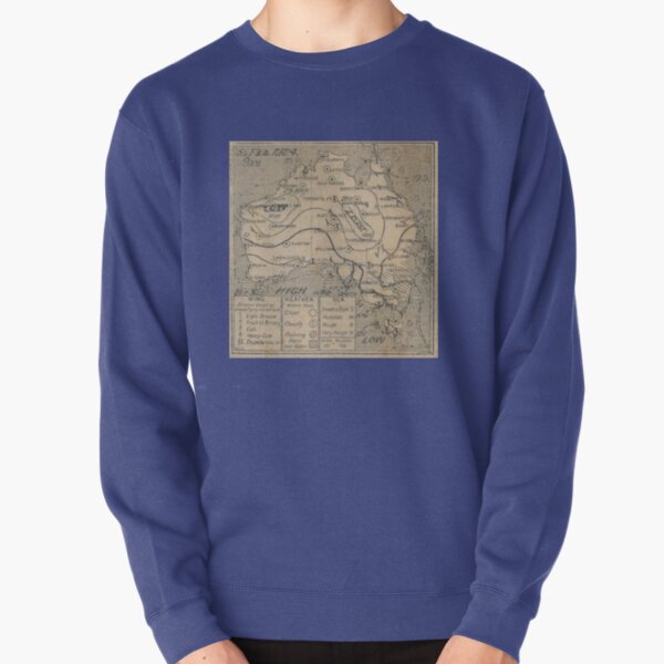 Australian Weather Map 5 February 1924 Pullover Sweatshirt