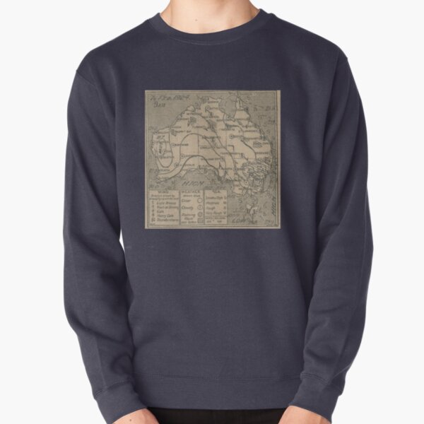 Australian Weather Map 7 February 1924 Pullover Sweatshirt