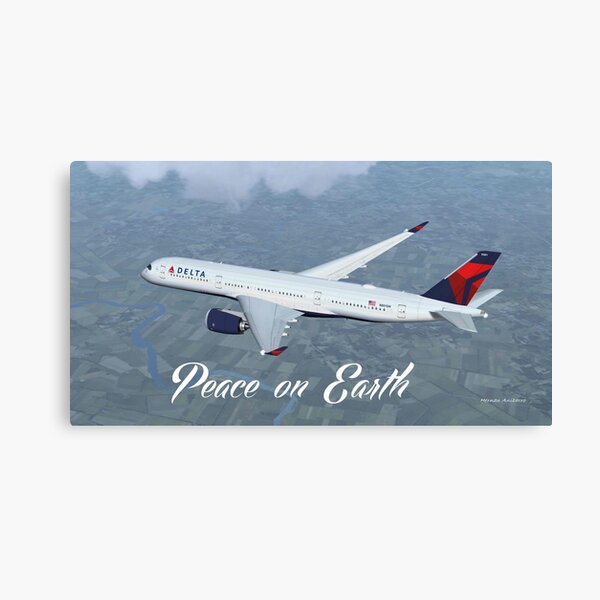 Delta Air Lines Airbus A350-900 Canvas Print