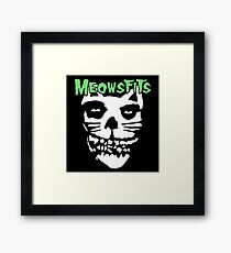 Meowsfits - Skull Framed Print
