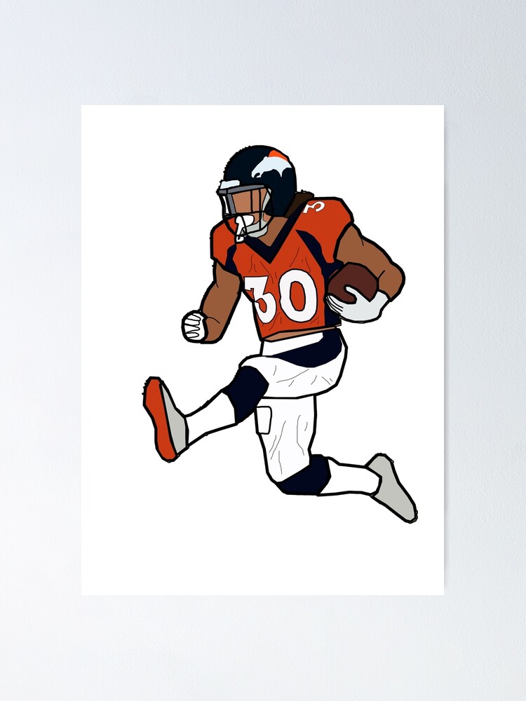 Phillip Lindsay Touchdown Celebration Denver Broncos Poster By