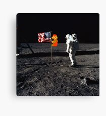 Super Mario On the Moon Canvas Print