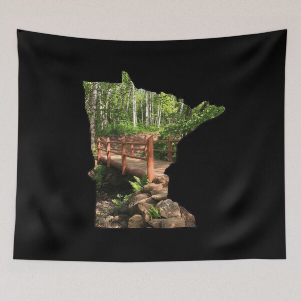 Item preview, Minnesota State Outline (Duluth Traverse Bike Trail Bridge) designed and sold by gorff.