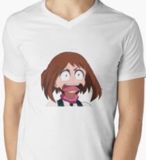 Embarrassed Uraraka Men's V-Neck T-Shirt