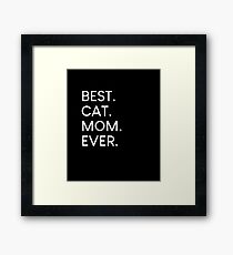 Cat Kitten Pet Mom Quote Shirt Geschenk Framed Print