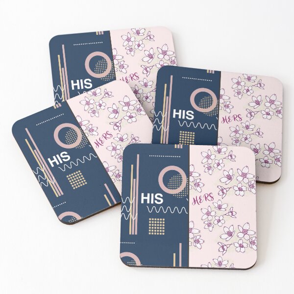 Item preview, HIS HERS geometric and cherry blossoms duvet cover designed and sold by jazzydevil.