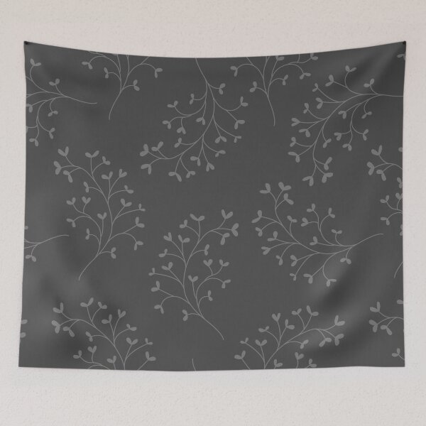 Item preview, Black leaf branch pattern designed and sold by HannaPaulina.