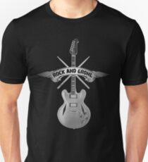 ROCK and GROHL Awesome Drumstick & Guitar ORIGINAL Design! Unisex T-Shirt