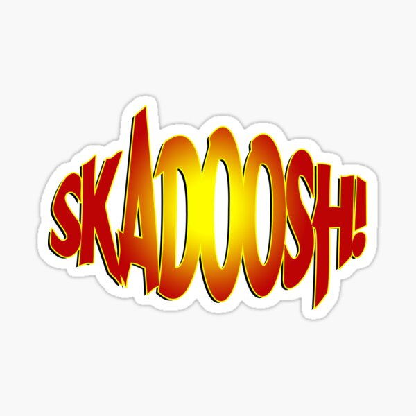 Panda Power - Kung Fu Comic Phrase Skadoosh 4 Sticker