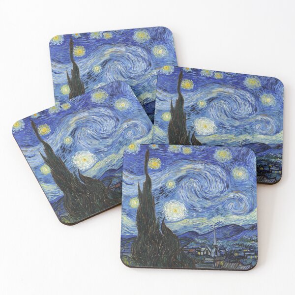 Noche estrellada, van gogh Posavasos (lote de 4)