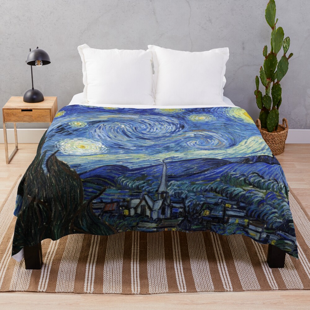 Starry Night, Van Gogh Throw Blanket